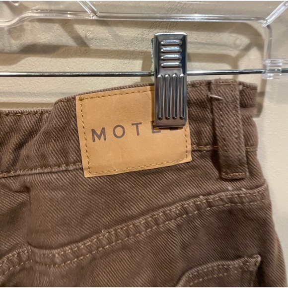 Motel x Olivia Neill Parallel Jeans In Rich Brown - Picture 8 of 8